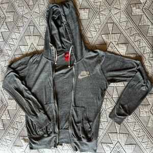 Nike Gray Zip-Up Hoodie